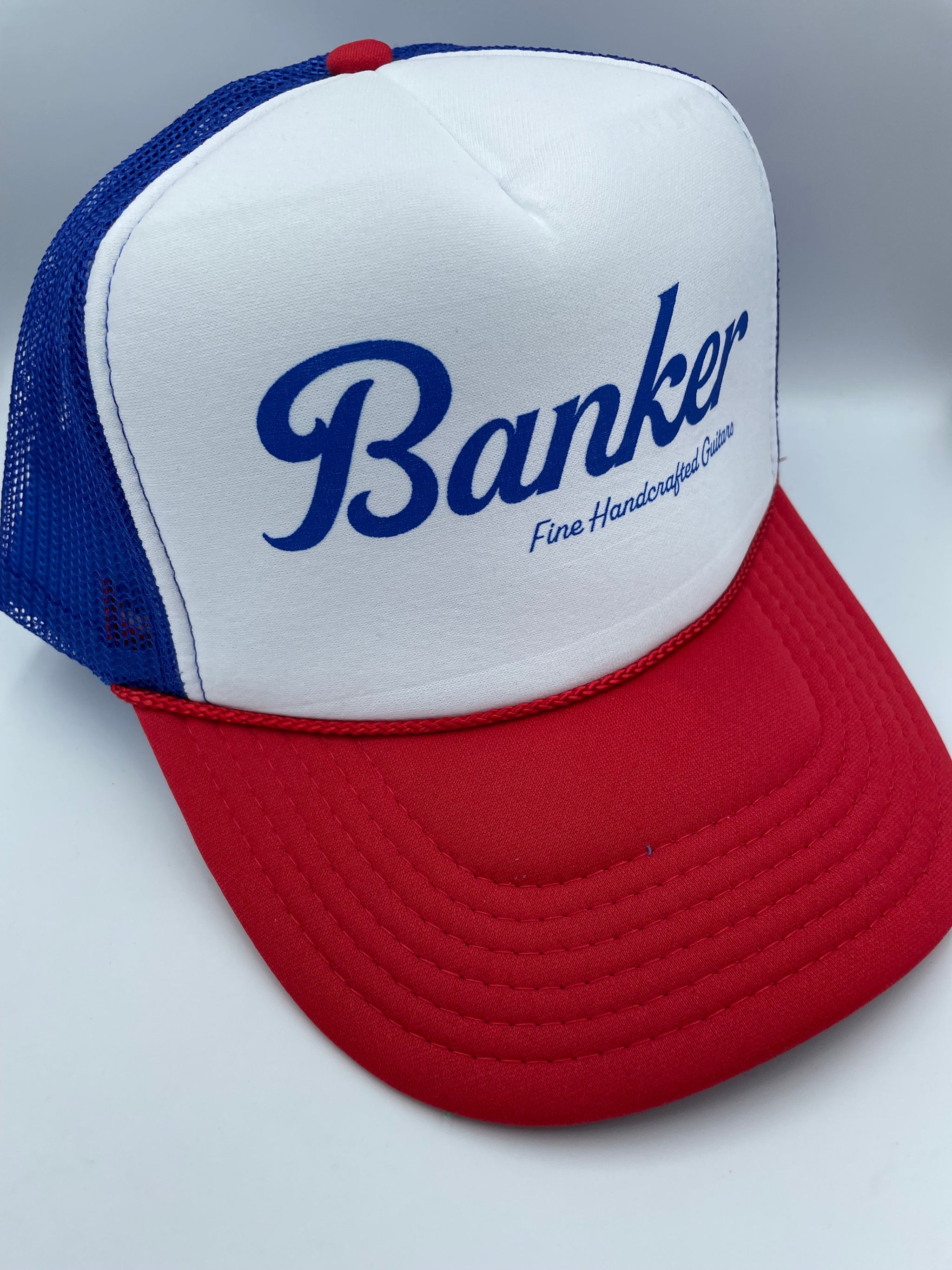 Red white and blue snapback hat on sale